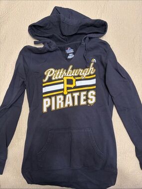 Majestic Black and Gold Pittsburgh Pirates Hooded Sweatshirt